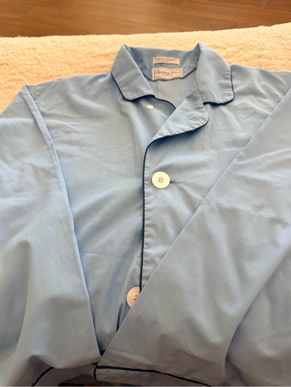 Vintage Dior Monsieur Light Blue pajama top